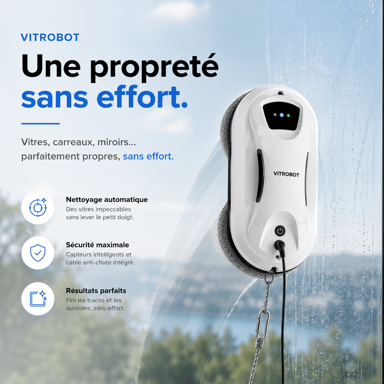 Vitrobot™ | Robot Lave-Vitres Intelligent - VITROBOT